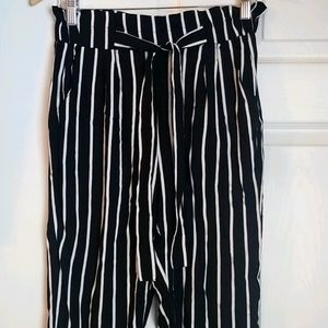Striped paperbag pants